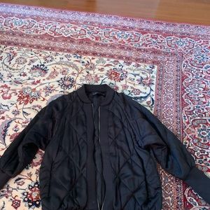 Zara black bomber jacket